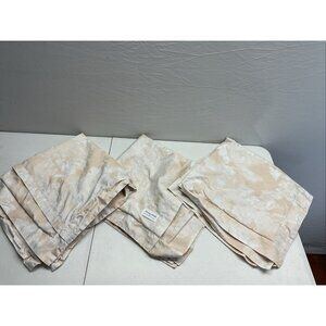 Lot of 3 Pottery Barn Monique Lhuillier Pink‎ Floral Poplin Euro Pillow Shams